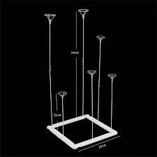 images (80) 6 White Square Balloon Base Centerpiece - Image 1