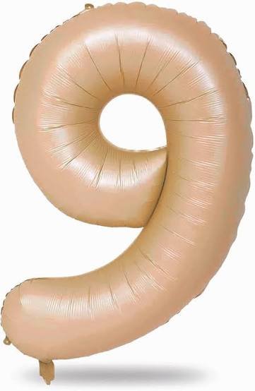 images (87) 40inches Nude Number 9 Foil Balloon - Image 1