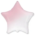18inches Pink & white Star Foil Balloon