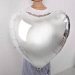 24inches Silver Heart Shaped Foil Balloon