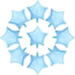 10inches Light Blue Star Foil Balloon
