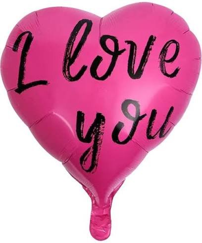 images (99) 18inches Pink I love You Foil Balloon - Image 1