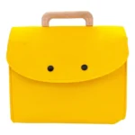 Yellow Bag With Wooden Handle