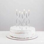 Silver Spiral Candle 6/pack