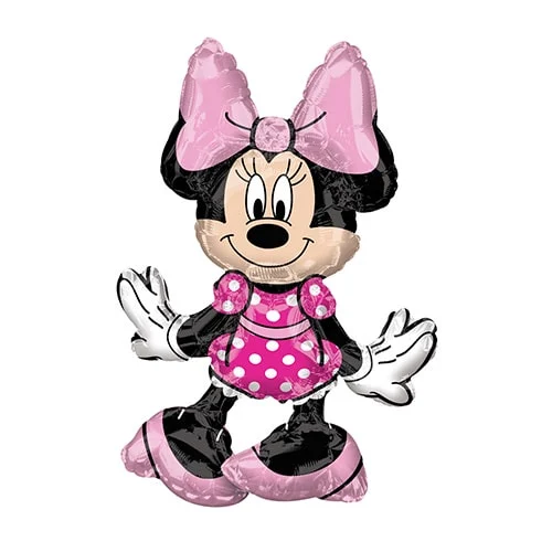 sitting-minnie-mouse-air-fill-christmas-foil-balloon-product-image Minnie Mouse Full Body Foil Balloon - Image 1